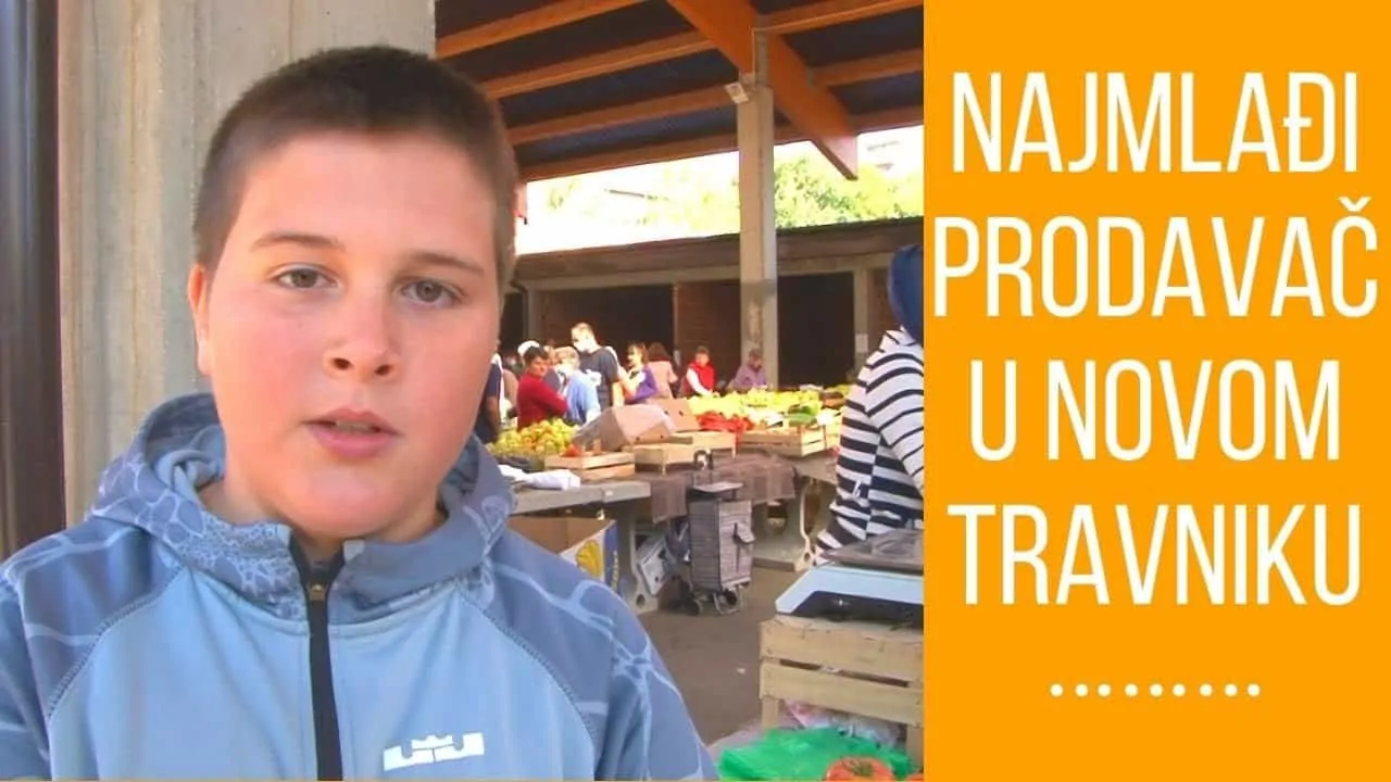 Džan Haskić najmlađi prodavač u Novom Travniku