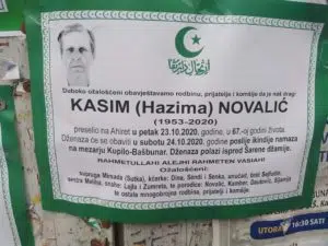 Danas dženaza Kasimu Novaliću