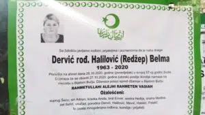Preminula Dervić Belma iz Bijelog Bučja