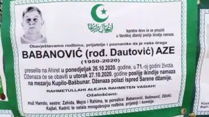 Preminuo Babanović Aze