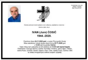 Preminuo Ivan (Jure) Ćosić
