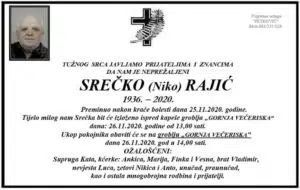 Preminuo Srečko Rajić
