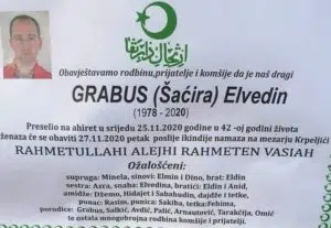 Sutra dženaza Elvedinu Grabusu