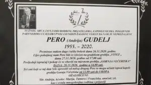U subotu sahrana Peri Gudelju