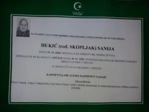 Danas dženaza Saniji Hukić