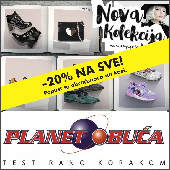 “Planet obuća” – Akcija -20% popusta na sve od 06.11.2020. godine