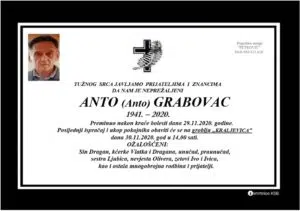 Preminuo Anto Grabovac