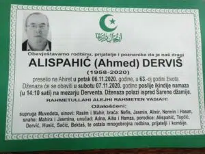 Preminuo Alispahić Derviš