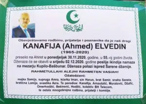 Sutra dženaza Elvedinu Kanafiji