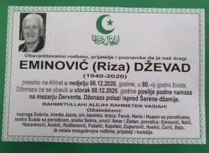 Preminuo Dževad Eminović