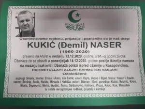Preminuo Naser Kukić