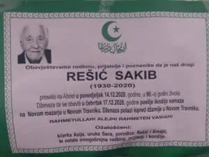 Preminuo Rešić Sakib