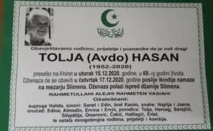 Preminuo Hasan Tolja