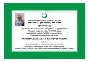 Preminula Adilović Hasiba