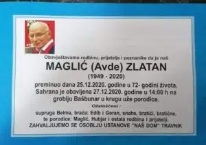 Preminuo Maglić Zlatan