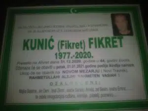 U 44. godini preminuo Kunić Fikret
