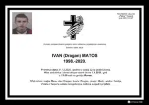 U 22. godini preminuo Ivan Matos