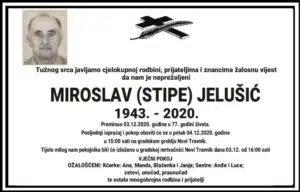 Preminuo Miroslav Jelušić