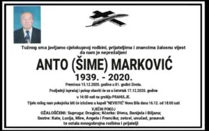 Preminuo Anto Marković