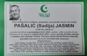 U 45. godini života preminuo Pašalić Jasmin