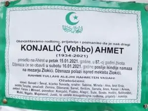 Preminuo Konjalić Ahmet