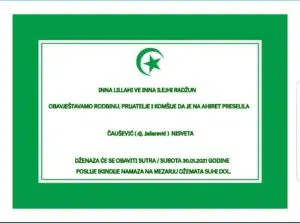 Preminula Čaušević Nisveta