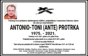 Preminuo Antonio-Toni Protrka
