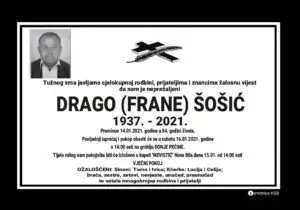Preminuo Drago Šošić