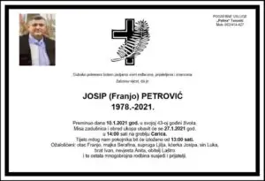 Preminuo Josip Petrović