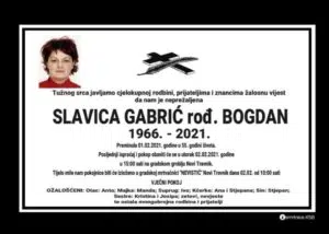 Preminula Slavica Gabrić