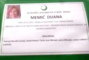 Preminula Dijana Memić
