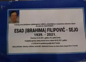 Preminuo Esad Filipović - Sejo