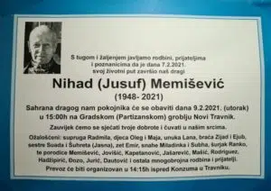 Preminuo Nihad Memišević