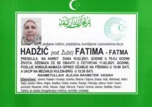 Preminula Fatima Hadžić