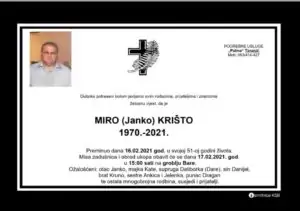 Preminuo Miro Krišto