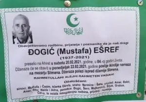 Preminuo Ešref Đogić