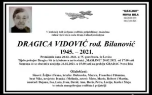 Preminula Dragica Vidović