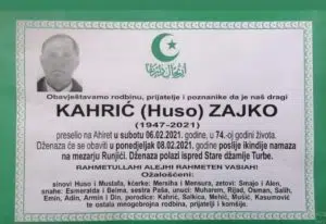 Preminuo Kahrić Zajko