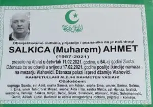 Preminuo Salkica Ahmet