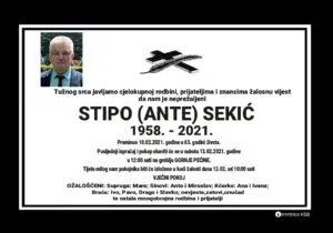 Preminuo Stipo Sekić