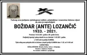 Preminuo Božidar Lozančić