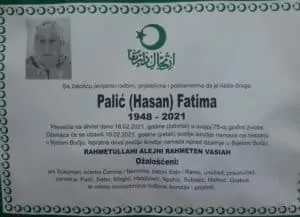 Preminula Palić Fatima