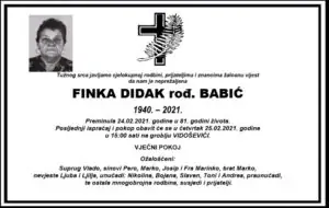Preminula Finka Didak