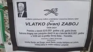 Preminuo Vlatko Zaboj