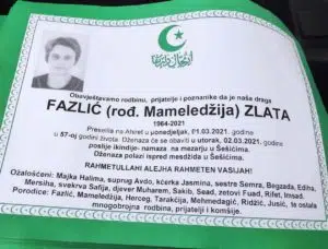 Preminula Zlata Fazlić