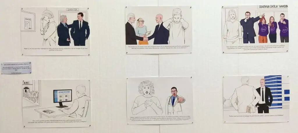 Izložba ilustracija posvećena borbi protiv korupcije