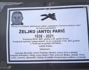 Preminuo Željko Parić