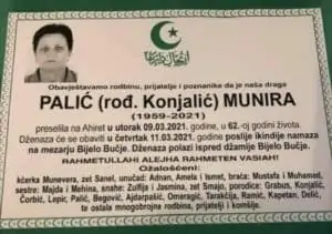 Preminula Munira Palić