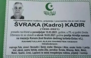 Preminuo Kadir Švraka