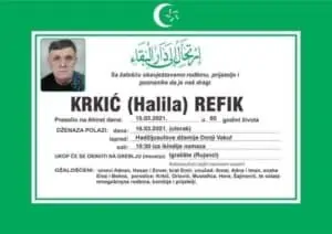 Preminuo Krkić Refik